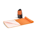 Asciugamano in RPET con tecnologia ad asciugatura rapida e sacca 40x80 cm color arancione