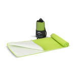 Asciugamano in RPET con tecnologia ad asciugatura rapida e sacca 40x80 cm color lime