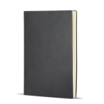 Taccuino A5 con copertina morbida in PU e segnalibro a nastro, pagine a righe color nero