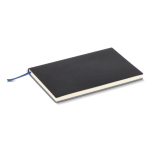 Taccuino A5 con copertina morbida in PU e segnalibro a nastro, pagine a righe color blu quinta vista