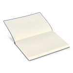 Taccuino A5 con copertina morbida in PU e segnalibro a nastro, pagine a righe color blu sesta vista