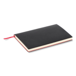 Taccuino A5 con copertina morbida in PU e segnalibro a nastro, pagine a righe color rosso quinta vista
