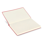 Taccuino A5 con copertina morbida in PU e segnalibro a nastro, pagine a righe color rosso sesta vista