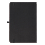 Taccuino A5 con copertina rigida in PU ideale per incisione laser e pagine a righe color nero seconda vista