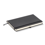 Taccuino A5 con copertina rigida in PU ideale per incisione laser e pagine a righe color nero quinta vista