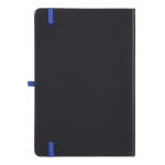 Taccuino A5 con copertina rigida in PU ideale per incisione laser e pagine a righe color blu seconda vista
