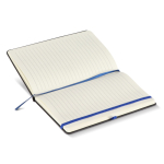 Taccuino A5 con copertina rigida in PU ideale per incisione laser e pagine a righe color blu quarta vista