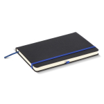 Taccuino A5 con copertina rigida in PU ideale per incisione laser e pagine a righe color blu quinta vista