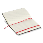 Taccuino A5 con copertina rigida in PU ideale per incisione laser e pagine a righe color rosso quarta vista