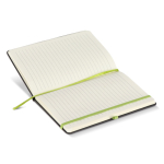 Taccuino A5 con copertina rigida in PU ideale per incisione laser e pagine a righe color verde quarta vista