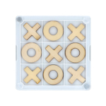 Sottobicchiere in plastica e legno con gioco del tris integrato color bianco sesta vista
