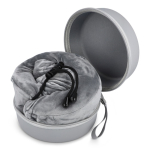 Cuscino da viaggio in memory foam con custodia facile da riporre color grigio quarta vista