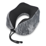 Cuscino da viaggio in memory foam con custodia facile da riporre color grigio quinta vista