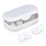 Tappi per le orecchie in silicone morbido con custodia e in 3 misure color bianco