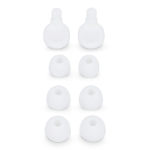 Tappi per le orecchie in silicone morbido con custodia e in 3 misure color bianco terza vista