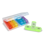 Portapillole settimanale in plastica con 7 scatole e 3 scomparti al giorno color multicolore terza vista