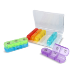 Portapillole settimanale in plastica con 7 scatole e 3 scomparti al giorno color multicolore quinta vista