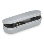 Set manicure in custodia compatta in plastica da 3 pezzi color grigio