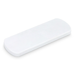Spazzola levapelucchi in plastica resistente con specchio integrato color bianco quinta vista
