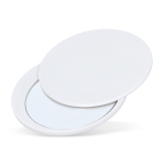 Specchietto compatto scorrevole in plastica con custodia protettiva color bianco
