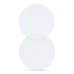 Specchietto compatto scorrevole in plastica con custodia protettiva color bianco quarta vista