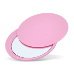 Specchietto compatto scorrevole in plastica con custodia protettiva color rosa