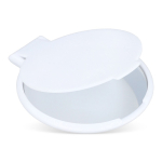 Specchietto compatto in plastica dal design semplice e leggero color bianco