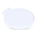 Specchietto compatto in plastica dal design semplice e leggero color bianco seconda vista