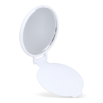 Specchietto compatto in plastica dal design semplice e leggero color bianco terza vista