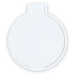 Specchietto compatto in plastica dal design semplice e leggero color bianco quinta vista