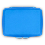 Set di pastiglie di sapone monodose in astuccio di plastica 20 pz color blu quarta vista