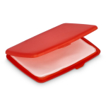 Set di pastiglie di sapone monodose in astuccio di plastica 20 pz color rosso