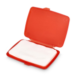 Set di pastiglie di sapone monodose in astuccio di plastica 20 pz color rosso seconda vista