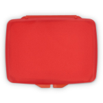 Set di pastiglie di sapone monodose in astuccio di plastica 20 pz color rosso terza vista