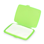 Set di pastiglie di sapone monodose in astuccio di plastica 20 pz color verde seconda vista