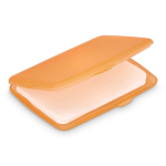 Set di pastiglie di sapone monodose in astuccio di plastica 20 pz color arancione