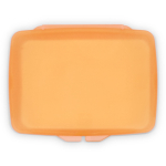 Set di pastiglie di sapone monodose in astuccio di plastica 20 pz color arancione terza vista