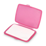 Set di pastiglie di sapone monodose in astuccio di plastica 20 pz color rosa seconda vista