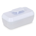 Vaschetta in plastica per cubetti di ghiaccio con espulsione a pulsante color bianco seconda vista