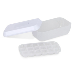 Vaschetta in plastica per cubetti di ghiaccio con espulsione a pulsante color bianco sesta vista