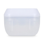 Vaschetta in plastica per cubetti di ghiaccio con espulsione a pulsante color bianco settima vista
