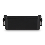 Lunch box a doppio strato con clip di chiusura e posate integrate 1,55 L color nero terza vista