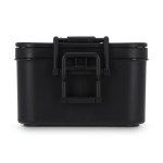 Lunch box a doppio strato con clip di chiusura e posate integrate 1,55 L color nero quarta vista
