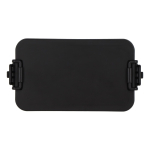 Lunch box a doppio strato con clip di chiusura e posate integrate 1,55 L color nero quinta vista