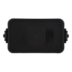 Lunch box a doppio strato con clip di chiusura e posate integrate 1,55 L color nero sesta vista