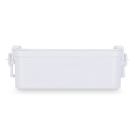 Lunch box a doppio strato con clip di chiusura e posate integrate 1,55 L color bianco terza vista