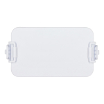 Lunch box a doppio strato con clip di chiusura e posate integrate 1,55 L color bianco quinta vista