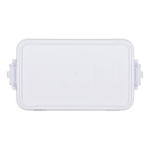 Lunch box a doppio strato con clip di chiusura e posate integrate 1,55 L color bianco sesta vista