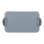 Lunch box a doppio strato con clip di chiusura e posate integrate 1,55 L color grigio quinta vista