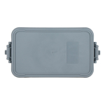 Lunch box a doppio strato con clip di chiusura e posate integrate 1,55 L color grigio sesta vista
